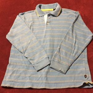 GAP Blue Striped Jersey Polo - Large (10)